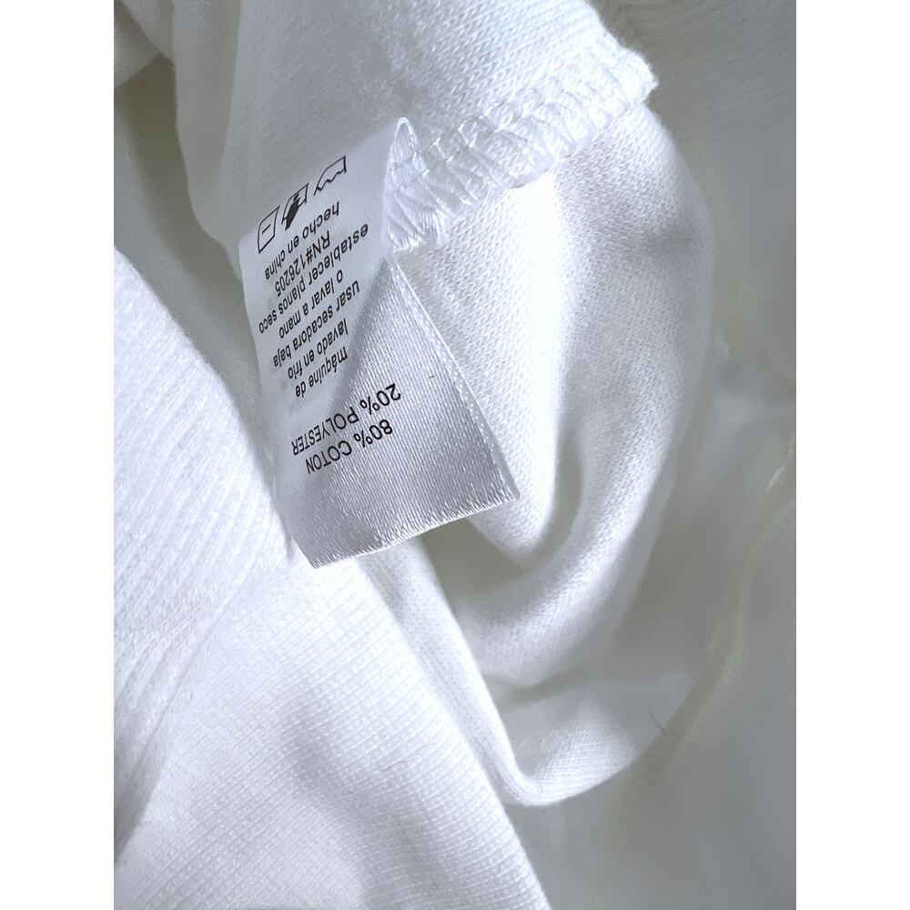 S Terry Crewneck Pullover Sweatshirt Top Tennis Country Club Crest Old Money - Picture 5 of 6